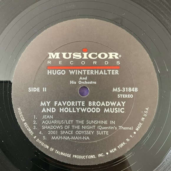 Hugo Winterhalter: My Favorite Broadway & Hollywood Music Vintage Vinyl Record - Picture 8 of 9